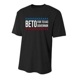 Beto For Texas Governor 2024 Politician Campaign Logo Youth Performance Sprint T-Shirt