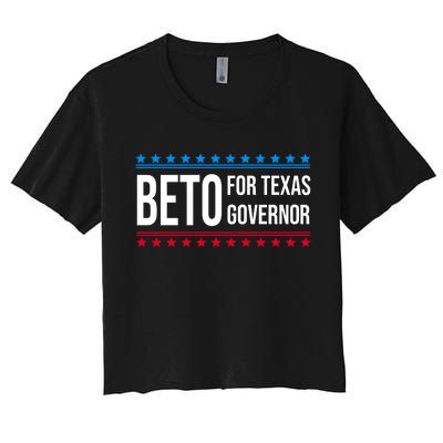 Beto For Texas Governor 2024 Politician Campaign Logo Women's Crop Top Tee