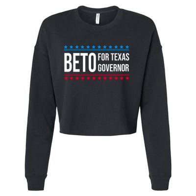 Beto For Texas Governor 2024 Politician Campaign Logo Cropped Pullover Crew