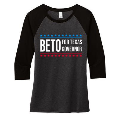 Beto For Texas Governor 2024 Politician Campaign Logo Women's Tri-Blend 3/4-Sleeve Raglan Shirt