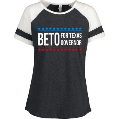 Beto For Texas Governor 2024 Politician Campaign Logo Enza Ladies Jersey Colorblock Tee