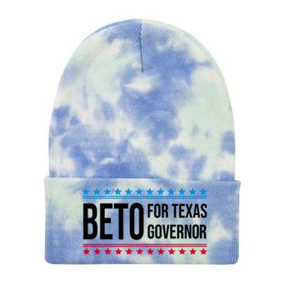 Beto For Texas Governor 2024 Politician Campaign Logo Tie Dye 12in Knit Beanie