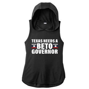 Beto For Texas Governor Political Campaign Ladies PosiCharge Tri-Blend Wicking Draft Hoodie Tank