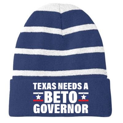 Beto For Texas Governor Political Campaign Striped Beanie with Solid Band