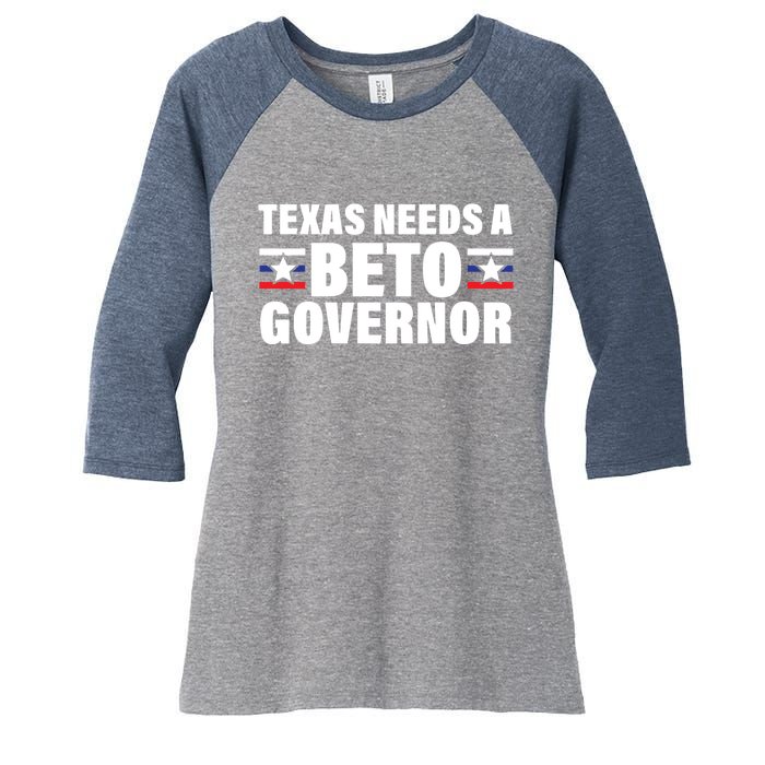 Beto For Texas Governor Political Campaign Women's Tri-Blend 3/4-Sleeve Raglan Shirt