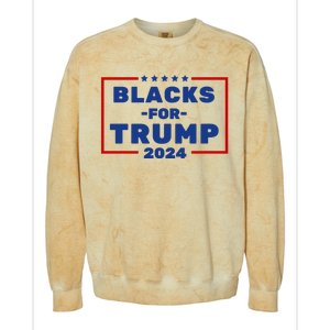 Black For Trump 2024 Colorblast Crewneck Sweatshirt