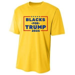 Black For Trump 2024 Performance Sprint T-Shirt