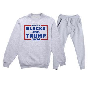 Black For Trump 2024 Premium Crewneck Sweatsuit Set