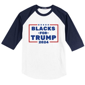 Black For Trump 2024 Baseball Sleeve Shirt