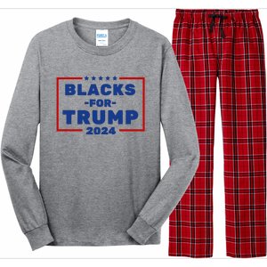 Black For Trump 2024 Long Sleeve Pajama Set