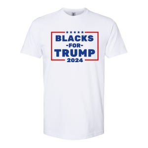 Black For Trump 2024 Softstyle CVC T-Shirt