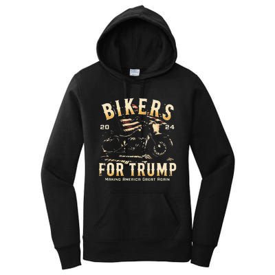 Biker For Trump 2024 Women's Pullover Hoodie