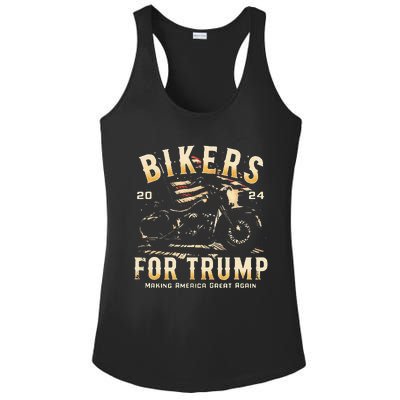 Biker For Trump 2024 Ladies PosiCharge Competitor Racerback Tank