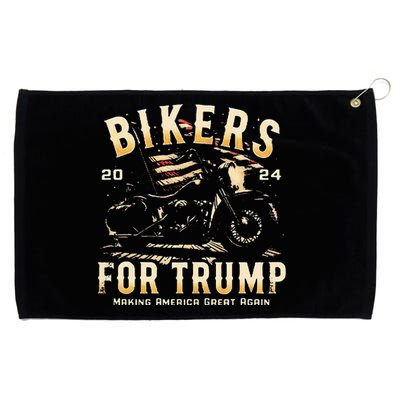 Biker For Trump 2024 Grommeted Golf Towel