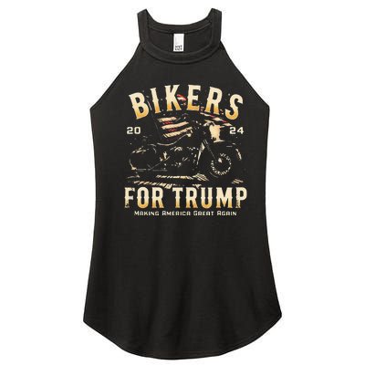 Biker For Trump 2024 Women’s Perfect Tri Rocker Tank