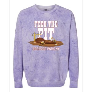 Buffaclothes Feed The Pit Orchard Park Ny Colorblast Crewneck Sweatshirt