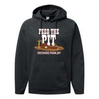 Buffaclothes Feed The Pit Orchard Park Ny Performance Fleece Hoodie