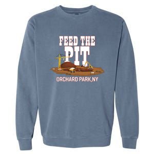 Buffaclothes Feed The Pit Orchard Park Ny Garment-Dyed Sweatshirt