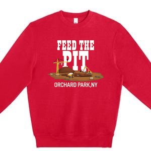 Buffaclothes Feed The Pit Orchard Park Ny Premium Crewneck Sweatshirt