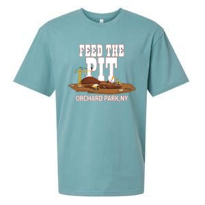 Buffaclothes Feed The Pit Orchard Park Ny Sueded Cloud Jersey T-Shirt