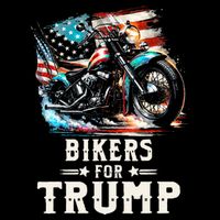 Bikers For Trump 2024 Motorcycle Patriotic American Flag Womens Tank Top