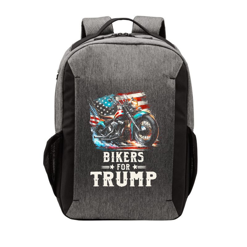 Bikers For Trump 2024 Motorcycle Patriotic American Flag Vector Backpack