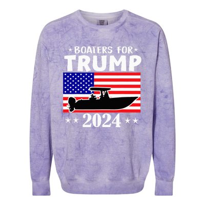 Boaters For Trump 2024 Vintage Pro Trump 2024 Election Colorblast Crewneck Sweatshirt