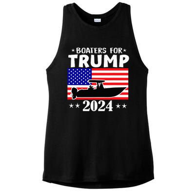 Boaters For Trump 2024 Vintage Pro Trump 2024 Election Ladies PosiCharge Tri-Blend Wicking Tank