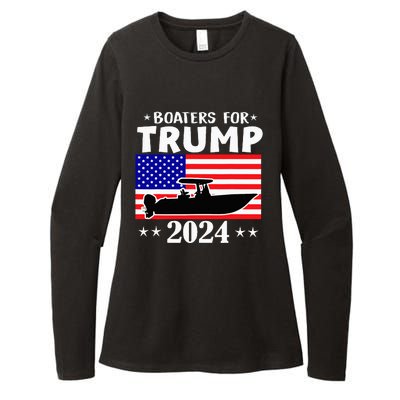 Boaters For Trump 2024 Vintage Pro Trump 2024 Election Womens CVC Long Sleeve Shirt