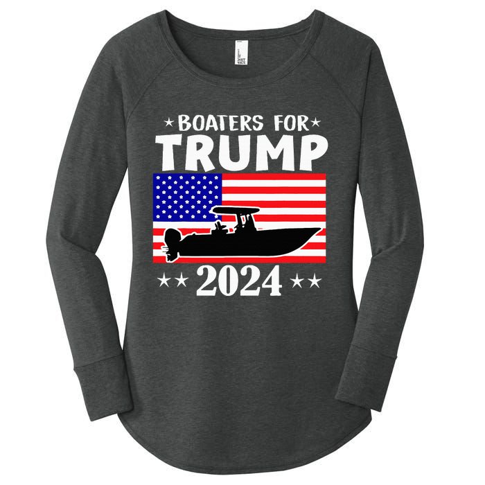 Boaters For Trump 2024 Vintage Pro Trump 2024 Election Women's Perfect Tri Tunic Long Sleeve Shirt