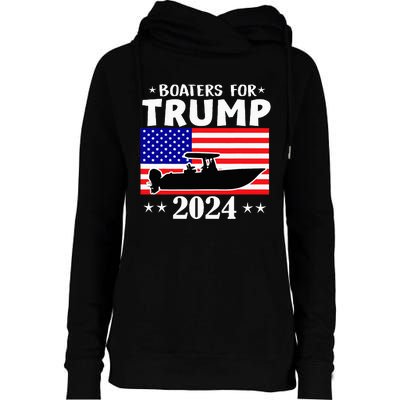 Boaters For Trump 2024 Vintage Pro Trump 2024 Election Womens Funnel Neck Pullover Hood