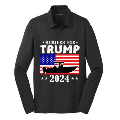 Boaters For Trump 2024 Vintage Pro Trump 2024 Election Silk Touch Performance Long Sleeve Polo