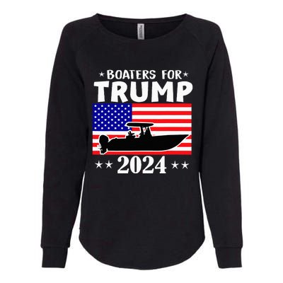 Boaters For Trump 2024 Vintage Pro Trump 2024 Election Womens California Wash Sweatshirt