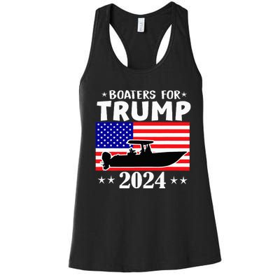 Boaters For Trump 2024 Vintage Pro Trump 2024 Election Women's Racerback Tank