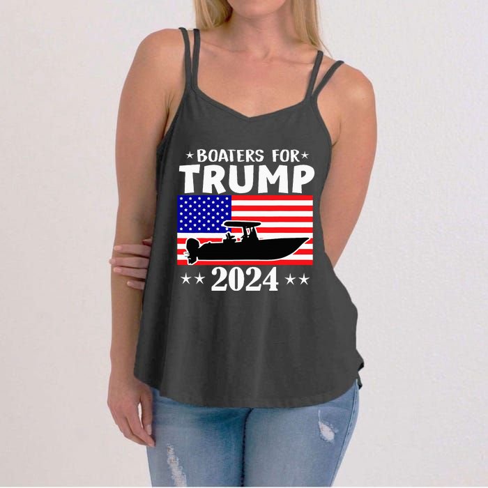 Boaters For Trump 2024 Vintage Pro Trump 2024 Election Women's Strappy Tank