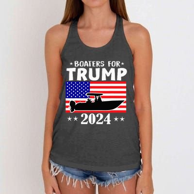 Boaters For Trump 2024 Vintage Pro Trump 2024 Election Women's Knotted Racerback Tank