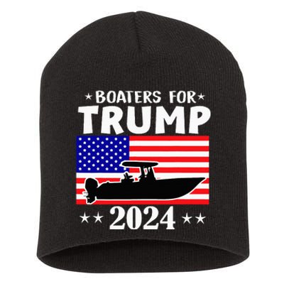 Boaters For Trump 2024 Vintage Pro Trump 2024 Election Short Acrylic Beanie