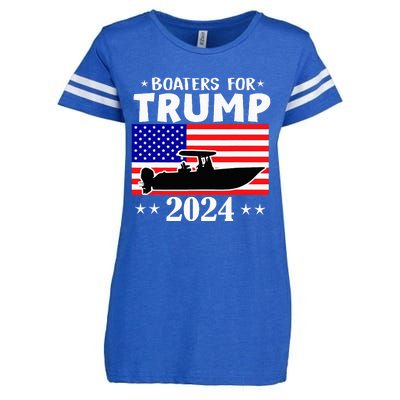 Boaters For Trump 2024 Vintage Pro Trump 2024 Election Enza Ladies Jersey Football T-Shirt