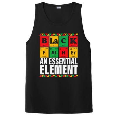 Black Father The Essential Element Fathers Day Funny Dad PosiCharge Competitor Tank