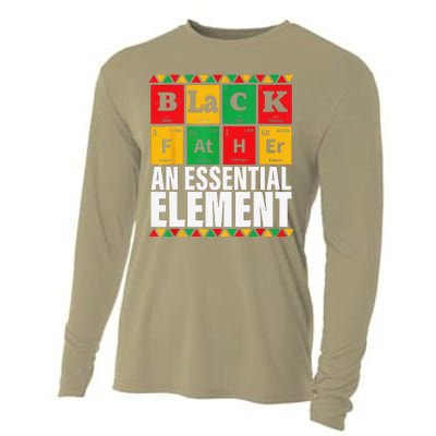 Black Father The Essential Element Fathers Day Funny Dad Cooling Performance Long Sleeve Crew