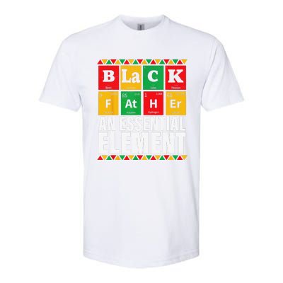 Black Father The Essential Element Fathers Day Funny Dad Softstyle® CVC T-Shirt