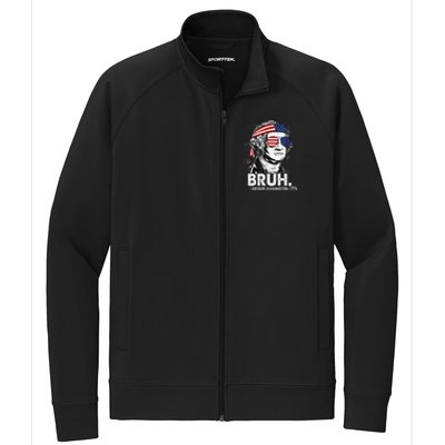 Bruh Funny Us Presidents History Stretch Full-Zip Cadet Jacket