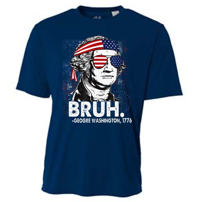 Bruh Funny Us Presidents History Cooling Performance Crew T-Shirt