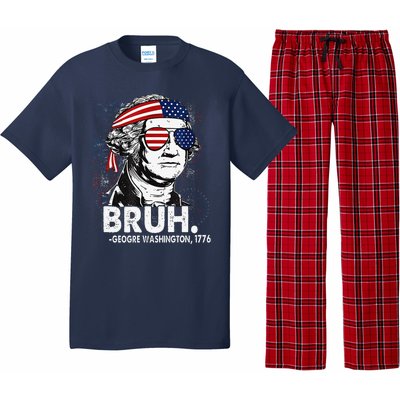 Bruh Funny Us Presidents History Pajama Set