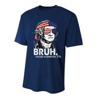 Bruh Funny Us Presidents History Performance Sprint T-Shirt