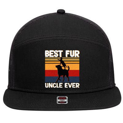 Best Fur Uncle Ever Dog And Cat Owner 7 Panel Mesh Trucker Snapback Hat