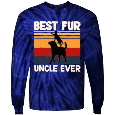 Best Fur Uncle Ever Dog And Cat Owner Tie-Dye Long Sleeve Shirt