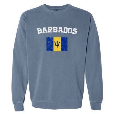 Barbadian Flag Vintage Barbados Garment-Dyed Sweatshirt