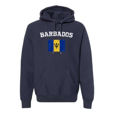 Barbadian Flag Vintage Barbados Premium Hoodie