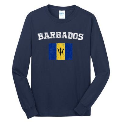 Barbadian Flag Vintage Barbados Tall Long Sleeve T-Shirt